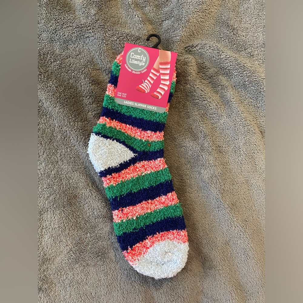 Colorful Striped Fuzzy Socks